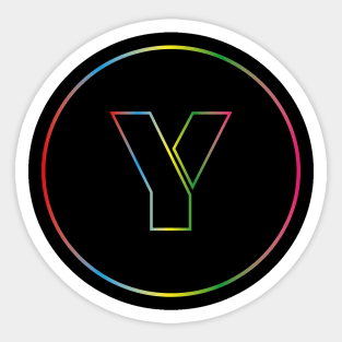 letter Y colorful design Sticker